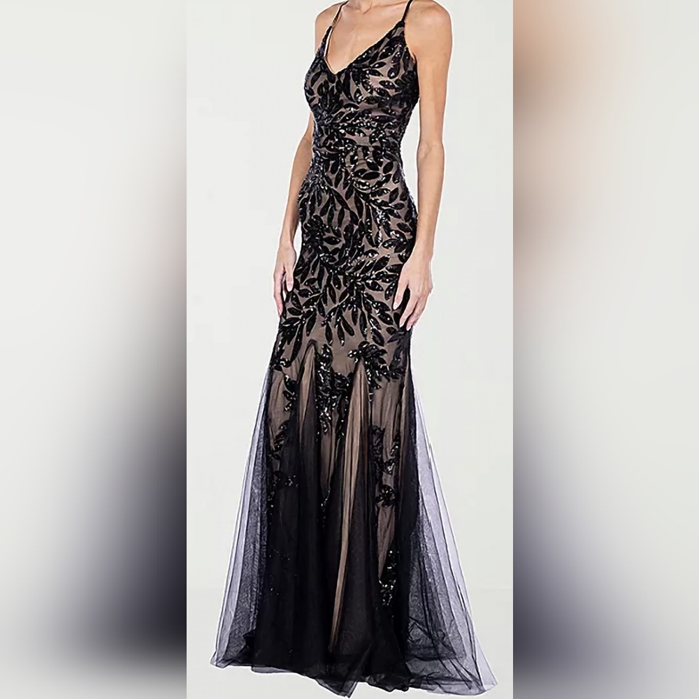 B. Smart Backless Spaghetti Strap Sequin Bodycon … - image 4